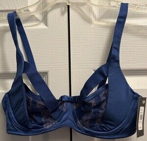 Fredericks of Hollywood Blue Denisa Bra Size 32C NEW